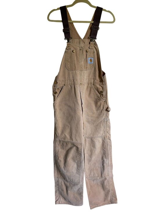 Carhartt Other - Carhartt Overalls Tan Khaki Duck Canvas Coveralls Men's US Medium Workwear